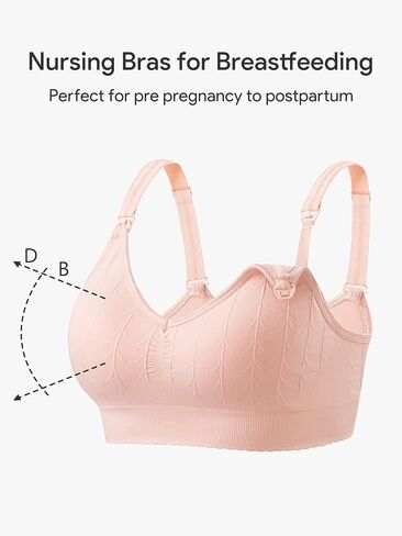 HBselect Nursing Bras for Breastfeeding Maternity Bra Women Seamless Pregnancy Wireless Sleep Bralette with Extra Extenders in Saudi Arabia