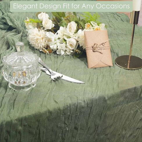 16 Pack Cheesecloth Table Runner, 35x120 Inch Boho Gauze Table Runner, Cheese Cloth Long Table Runner Elegant Table Runner for Party Wedding Bridal Shower Table Decor (Beige) in Kuwait