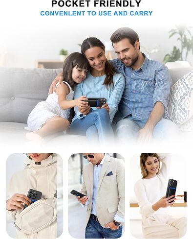 محفظة الهاتف، حامل بطاقات الهاتف الخلوي، عصا محفظة الهاتف، حجب RFID، محفظة هاتف جلدية نباتية لهاتف iPhone 15/14/13/12 (1، أسود) in Kuwait