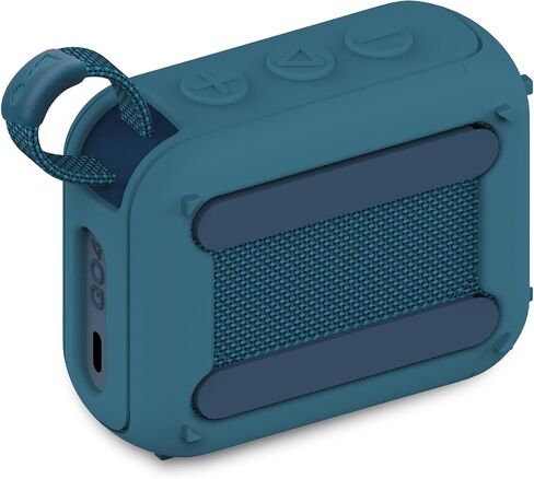 Silicone Cover and Hard Travel Case for JBL Go 4 Ultra Portable Bluetooth Speaker, Accessories for JBL Go 4 Pro Sound Bluetooth Speaker Stand Up Holder (Hard Case and Silicone Case) (Blue Case) in Saudi Arabia