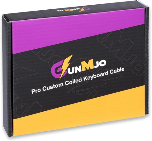 GUNMJO Pro Custom Coiled USB C Cable for Gaming Keyboard, Double-Sleeved Mechanical Keyboard Cable with Detachable Aluminum Aviator, 1.5M USB-C to USB-A, Carbon Black Color in Saudi Arabia