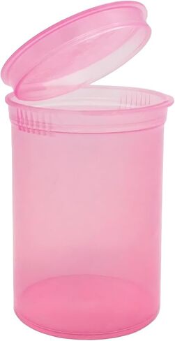 Empty Pill Bottles 30 Dram Smell Proof Child Resistant Airtight Pop Top Containers, Plastic Vials for Medicine, Herbs and Suppliments - 12 Pack (Black Opaque) in Saudi Arabia