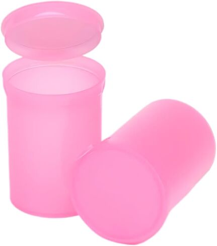 Empty Pill Bottles 30 Dram Smell Proof Child Resistant Airtight Pop Top Containers, Plastic Vials for Medicine, Herbs and Suppliments - 12 Pack (Black Opaque) in Saudi Arabia