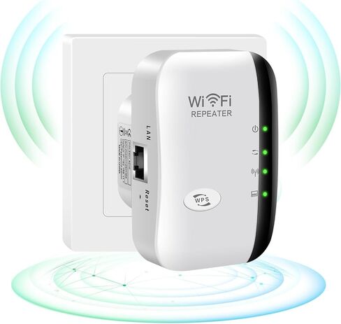 WiFi Extender,2024 Upgrade COOPOY Generation WiFi Booster,Covers Up to 3000 Sq.ft and 35 Devices,Internet Booster with Ethernet Port,WiFi Range Extender,Alexa Compatible (White) in Saudi Arabia