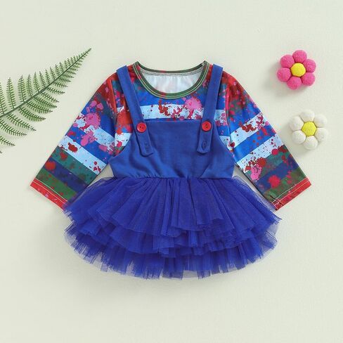 Baby Girl Halloween Outfit Stripe T-shirt Top Tulle Mini Skirt | Baby Halloween Clothes,Toddler Halloween Outfit,Skirt Sets For Girl,Birthday,Party,Photograph,Holiday Events,Christian in Saudi Arabia