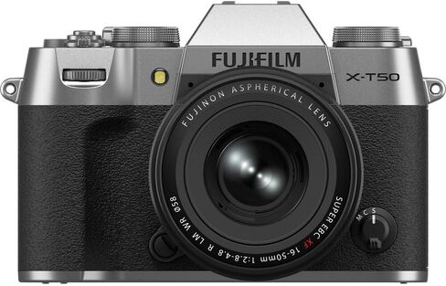 Fujifilm X-T50 Mirrorless Digital Camera XF16-50mm F2.8-4.8 R LM WR Lens Bundle Kit with 64GB Tough UHS-II SDXC Memory Card + Camara Bag + Cleaning kit + Micro HDMI Cable + More Accessories - Silver in Saudi Arabia