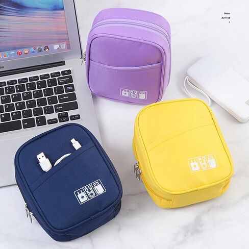 E-Tree Storage Pouch for Small Electronics and Accessories,Tech Bag,Electronic Organizer Case Compatible with MacBook Laptop Charger,Mouse,Cables,Hub,Power Bank,Earphone,Toiletries Cosmetics (Orange) in Saudi Arabia