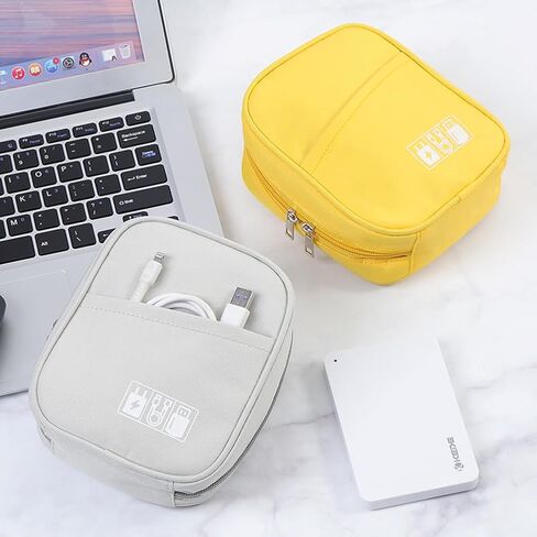 E-Tree Storage Pouch for Small Electronics and Accessories,Tech Bag,Electronic Organizer Case Compatible with MacBook Laptop Charger,Mouse,Cables,Hub,Power Bank,Earphone,Toiletries Cosmetics (Orange) in Saudi Arabia