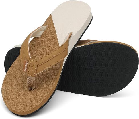 ChayChax Womens Two-Tone Flip Flops with Arch Support Comfort Beach Thong Sandals Indoor Outdoor in Saudi Arabia