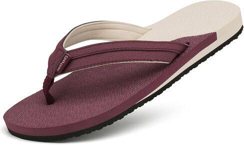 ChayChax Womens Two-Tone Flip Flops with Arch Support Comfort Beach Thong Sandals Indoor Outdoor in Saudi Arabia