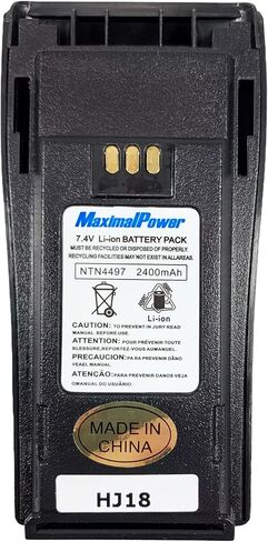 MaximalPower RB MOT NTN4497/4490(JP) Japan Sanyo Cell 1900mAh Li-ion Two-Way Radio Battery for Motorola CP040/140/160/200 (Black) in Saudi Arabia