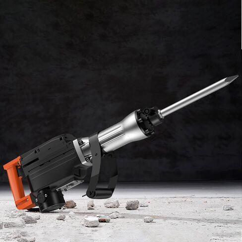 VEVOR Demolition Jack Hammer, 1350 BPM Concrete Breaker 6pcs Chisels Bit Chipping with Case, 2200W Electric Jackhammer Heavy Duty, Black in Saudi Arabia