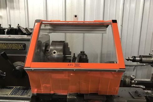 ATS LG-TR3-12 Metal Lathe Guard, Hinged 12 Inch Chuck Shield, Made in USA | OSHA safety shield (standard, non-interlocked). Aluminum body & Lexan shield. 12" wide guard fits chucks up to 12" in Saudi Arabia
