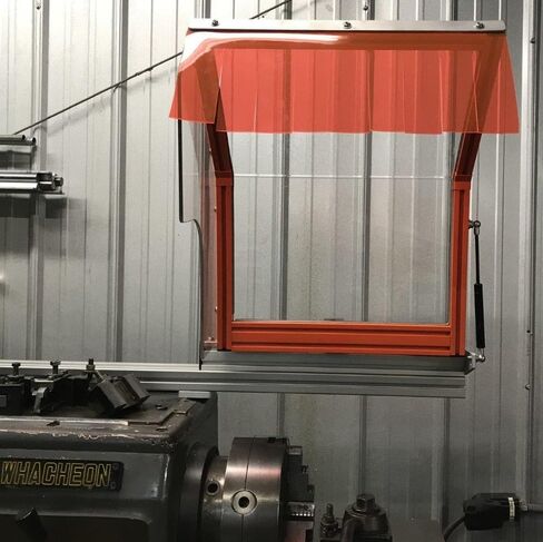ATS LG-TR3-12 Metal Lathe Guard, Hinged 12 Inch Chuck Shield, Made in USA | OSHA safety shield (standard, non-interlocked). Aluminum body & Lexan shield. 12" wide guard fits chucks up to 12" in Saudi Arabia