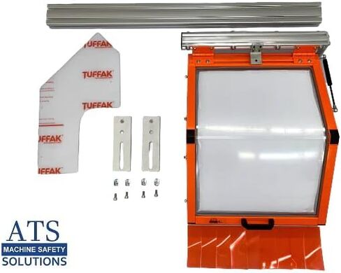 ATS LG-TR3-12 Metal Lathe Guard, Hinged 12 Inch Chuck Shield, Made in USA | OSHA safety shield (standard, non-interlocked). Aluminum body & Lexan shield. 12" wide guard fits chucks up to 12" in Saudi Arabia
