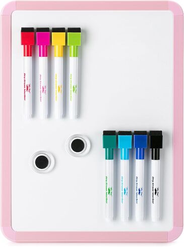 Mr. Pen- Dry Erase Board, 12.5" x 9.5" with 8 Dry Erase Markers and 2 Board Magnets, Small Whiteboard, Mini White Board, White Board Dry Erase, Small Magnetic Board, Magnetic White Board in Saudi Arabia