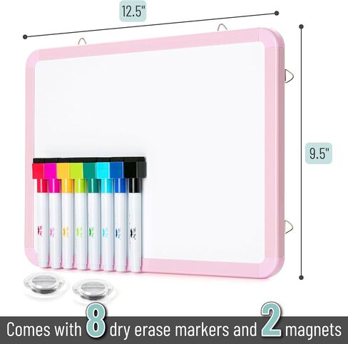 Mr. Pen- Dry Erase Board, 12.5" x 9.5" with 8 Dry Erase Markers and 2 Board Magnets, Small Whiteboard, Mini White Board, White Board Dry Erase, Small Magnetic Board, Magnetic White Board in Saudi Arabia