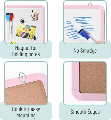 Mr. Pen- Dry Erase Board, 12.5" x 9.5" with 8 Dry Erase Markers and 2 Board Magnets, Small Whiteboard, Mini White Board, White Board Dry Erase, Small Magnetic Board, Magnetic White Board in Saudi Arabia