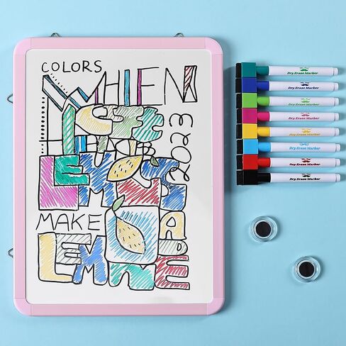 Mr. Pen- Dry Erase Board, 12.5" x 9.5" with 8 Dry Erase Markers and 2 Board Magnets, Small Whiteboard, Mini White Board, White Board Dry Erase, Small Magnetic Board, Magnetic White Board in Saudi Arabia
