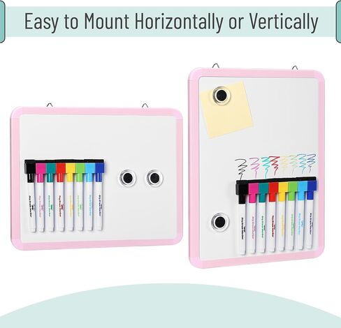 Mr. Pen- Dry Erase Board, 12.5" x 9.5" with 8 Dry Erase Markers and 2 Board Magnets, Small Whiteboard, Mini White Board, White Board Dry Erase, Small Magnetic Board, Magnetic White Board in Saudi Arabia