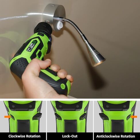 Huepar مفك براغي لاسلكي 4V 1.5Ah Max 6Nm طقم مفك كهربائي قابل لإعادة الشحن مع 4 ملحقات بديلة - 2 ضوء LED، إعداد عزم دوران 9+1 ومجموعة 35 بت، كابل USB للمنزل DIY CS04 in Kuwait