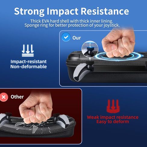 Accessories Bundle Compatible with PS Portal, Hard Carrying Case with Clear Protective Skin with Stand Compatible with PS5 Portal(Black) in Kuwait