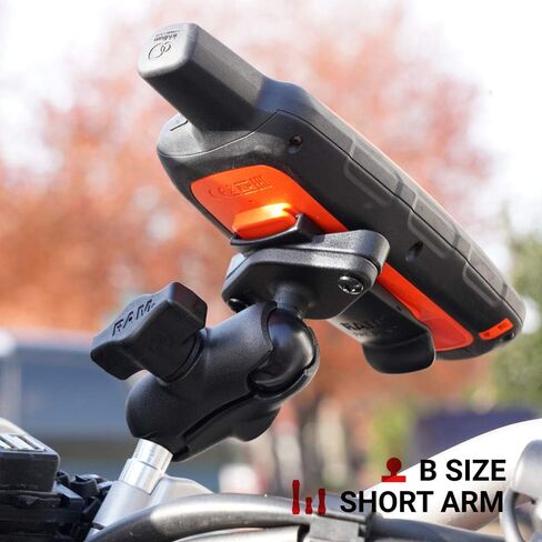 مثبتات ذاكرة الوصول العشوائي (RAM) بمشبك للعمود الفقري مع قاعدة مقود على شكل حرف U RAM-B-149Z-A-GA76U مع ذراع قصير للدراجات النارية، ATV/UTV، الدراجة in Kuwait