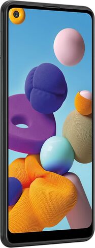 هاتف Samsung Galaxy A21 GSM غير مقفل يعمل بنظام Android، الإصدار الأمريكي من الهاتف الذكي، سعة تخزين 32 جيجابايت، بطارية طويلة الأمد، شاشة لا متناهية 6.5 بوصة، كاميرا رباعية، أسود (متجدد) in Kuwait
