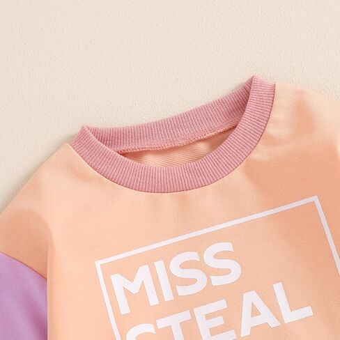 TheFound Toddler Girl Birthday Outfits Letter Print Crew Neck Long Sleeve Sweatshirts Top Long Pants 2Pcs Baby Girl Clothes in Saudi Arabia