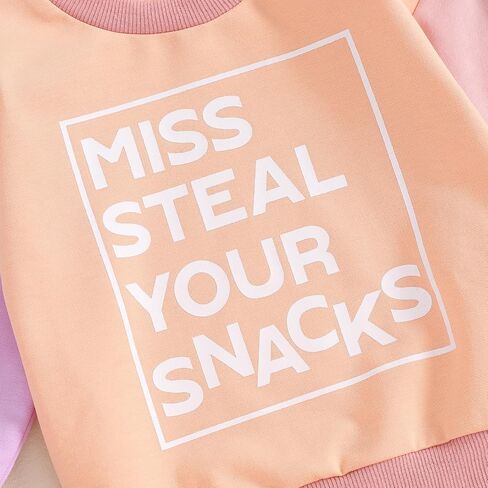 TheFound Toddler Girl Birthday Outfits Letter Print Crew Neck Long Sleeve Sweatshirts Top Long Pants 2Pcs Baby Girl Clothes in Saudi Arabia