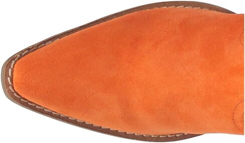 Dingo Womens Sabana Embroidered Snip Toe Casual Boots Mid Calf Mid Heel 2-3" - Orange in Saudi Arabia