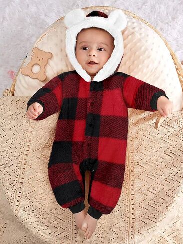 بدلة ثلج للأطفال من Von kilizo بدلة ثلج للأطفال الأولاد بدلة شتوية دافئة للأطفال بدلة ثلج للأطفال بدلة الرايات من الصوف للأطفال على شكل دب in Kuwait