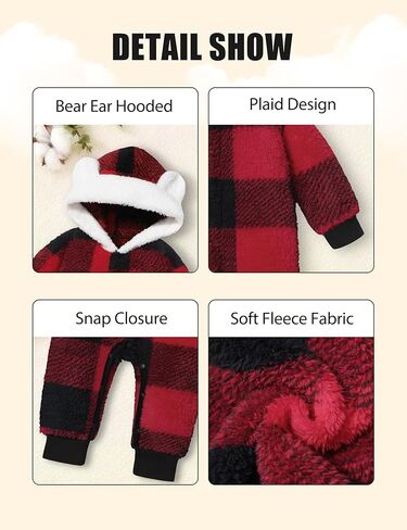 بدلة ثلج للأطفال من Von kilizo بدلة ثلج للأطفال الأولاد بدلة شتوية دافئة للأطفال بدلة ثلج للأطفال بدلة الرايات من الصوف للأطفال على شكل دب in Kuwait