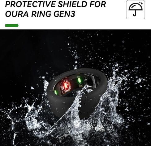 2 قطعة لـ Oura Ring Gen3 حافظة ناعمة من السيليكون لـ Oura Gen3 واقيات مضادة للخدش مقاومة للماء 2-أسود S 6/7/8/9 in Kuwait