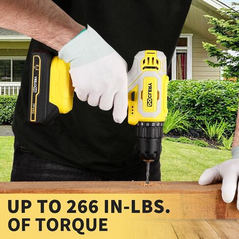 20V Brushless Cordless Drill, Electric Power Drill Set with 1 Battery & Charger, 2 Variable Speed, 442.48 In-lb Torque, 21+1 Position and 34pcs Drill/Driver Bits in Saudi Arabia