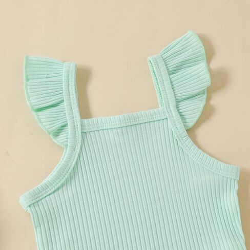 Thorn Tree Newborn Baby Girls Clothes Sleeveless Solid Romper Top & Rainbow Shorts Headband 3Pcs Summer Outfits in Saudi Arabia