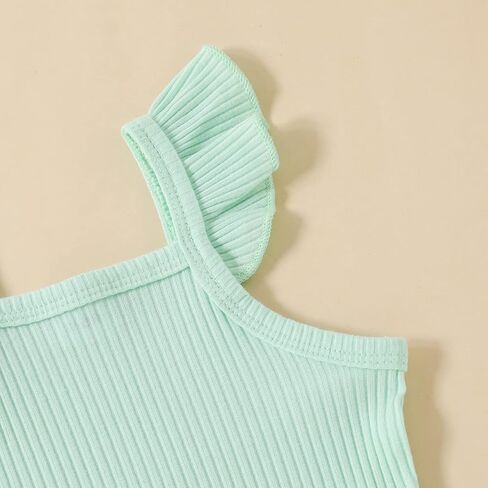 Thorn Tree Newborn Baby Girls Clothes Sleeveless Solid Romper Top & Rainbow Shorts Headband 3Pcs Summer Outfits in Saudi Arabia