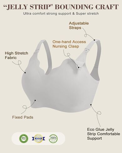 Wireless Seamless Pumping Bra Hands Free Nursing Bra Wirefree Comfort Wearable Breast Pump Bra in Kuwait