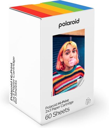 Polaroid Hi Print 2x3 Paper Cartridge, Peel and Stick, 2 Pack (40 Photos) with a Lumintrail Microfiber Cleaning Cloth in Kuwait