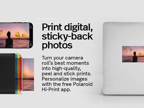 Polaroid Hi Print 2x3 Paper Cartridge, Peel and Stick, 2 Pack (40 Photos) with a Lumintrail Microfiber Cleaning Cloth in Kuwait