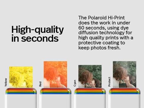 Polaroid Hi Print 2x3 Paper Cartridge, Peel and Stick, 2 Pack (40 Photos) with a Lumintrail Microfiber Cleaning Cloth in Kuwait