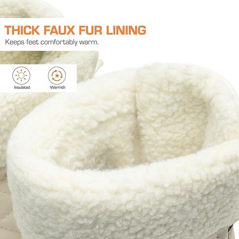 DREAM PAIRS Women's Winter Duck Boots Mid Calf Warm Insulated Faux Fur Lined Waterproof Lace Up Snow Boots in Saudi Arabia
