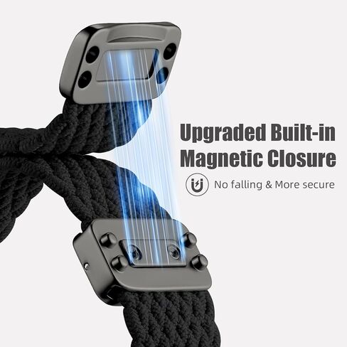 Charlam Sport Solo Loop متوافق مع سوار ساعة Apple 49 مم 45 مم 44 مم 42 مم 41 مم 40 مم 38 مم للرجال والنساء، حزام مضفر من النايلون المغناطيسي القابل للتعديل لساعة iWatch Ultra 2 SE Series 9 8 7 6 5 4 3 2 1 in Kuwait