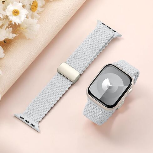 Charlam Sport Solo Loop متوافق مع سوار ساعة Apple 49 مم 45 مم 44 مم 42 مم 41 مم 40 مم 38 مم للرجال والنساء، حزام مضفر من النايلون المغناطيسي القابل للتعديل لساعة iWatch Ultra 2 SE Series 9 8 7 6 5 4 3 2 1 in Saudi Arabia