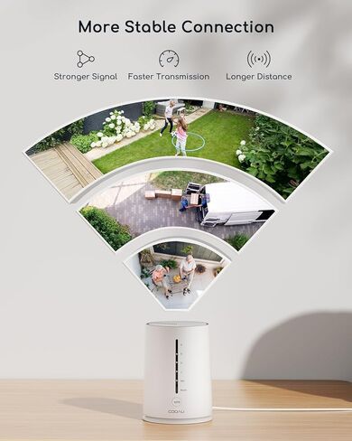 COOAU Solar Security Cameras Wireless Outdoor,4MP Cameras for Home Security System,360° Pan & Tilt,Color Night Vision,Motion Detection,No Monthly Fee,Siren Alarm,IP66 in Kuwait