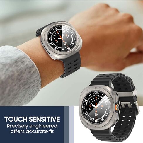 Suoman 4-Pack for Samsung Galaxy Watch 7 Ultra 47mm Screen Protector Case,PC Hard Bumper Tempered Glass Full Coverage Screen Protector Case for Galaxy Watch 7 Ultra 47mm in Saudi Arabia