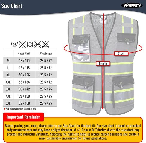 JKSafety Hi Vis Reflective Safety Vests for Men Women High Visibility Vest with Pockets Mesh Fabric Construction Safety Apparel Neon Vest for Work (220-Black L) in Saudi Arabia