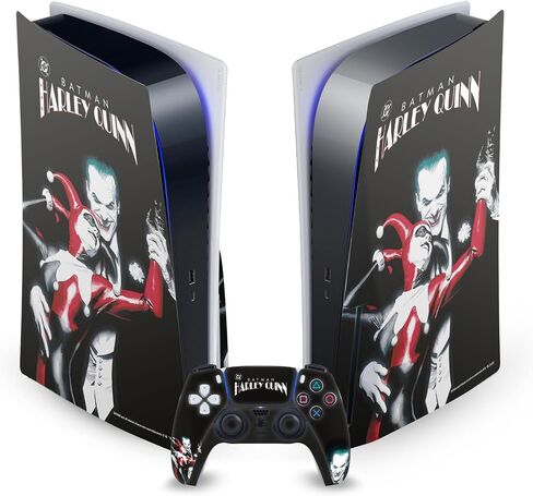 Head Case Designs Officially Licensed The Joker DC Comics Batman: Harley Quinn 1 Character Art Vinyl Faceplate Sticker Gaming Skin Decal Cover Compatible with PS5 Disc Console & DualSense in Kuwait