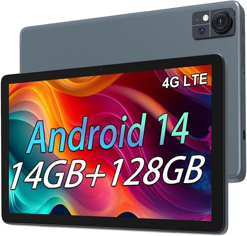 تابلت 2024 Android 14، أقراص خلوية 10.1 بوصة 4G مع فتحة مزدوجة لشريحة الاتصال، ذاكرة وصول عشوائي 14 جيجابايت (8+6 افتراضية) + ذاكرة وصول عشوائي 128 جيجابايت سعة 1 تيرابايت، ثماني النواة، شاشة Incell 1280x800، 5G WIFI، كاميرا مزدوجة، بطارية 7000 مللي أمبير in Saudi Arabia