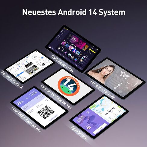 تابلت 2024 Android 14، أقراص خلوية 10.1 بوصة 4G مع فتحة مزدوجة لشريحة الاتصال، ذاكرة وصول عشوائي 14 جيجابايت (8+6 افتراضية) + ذاكرة وصول عشوائي 128 جيجابايت سعة 1 تيرابايت، ثماني النواة، شاشة Incell 1280x800، 5G WIFI، كاميرا مزدوجة، بطارية 7000 مللي أمبير in Saudi Arabia